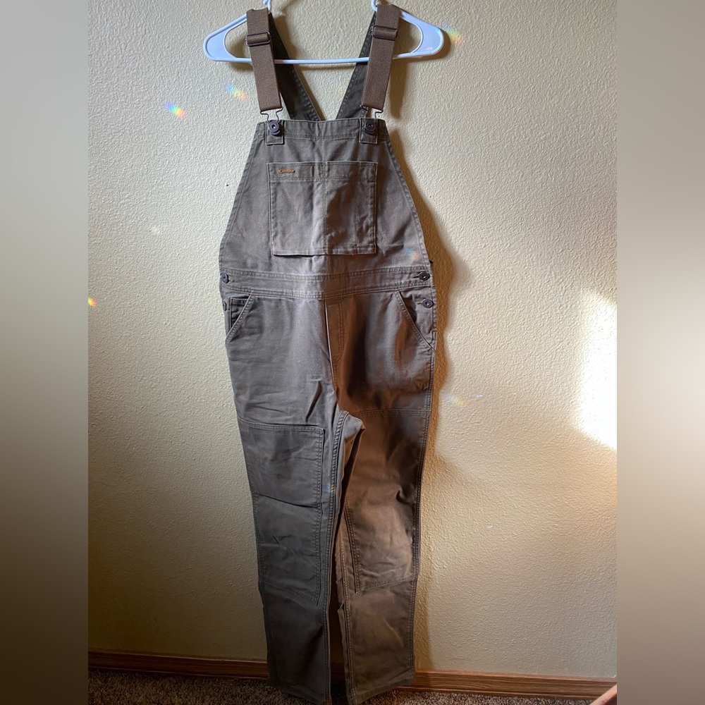 REI overalls green